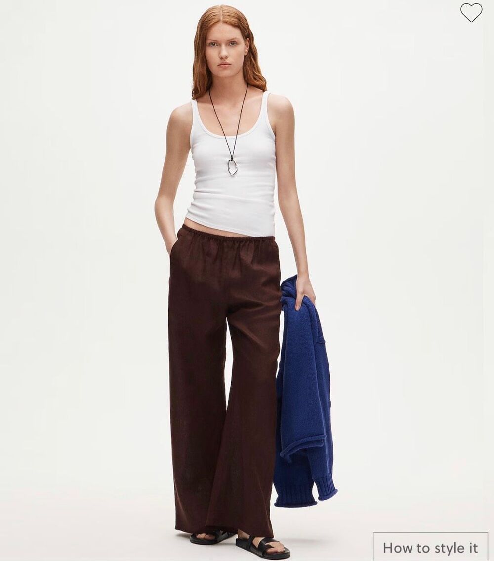 J. Crew Cosmo pant in linen Smoked Walnut NWT size Large